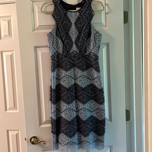 Blue Lace Midi Dress